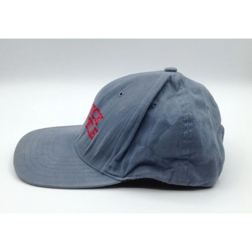 Vtg Easy Riders Quick Throttle Hat Cap Light Blue Moto Biker Rebel Snapback USA